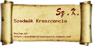 Szedmák Kreszcencia névjegykártya